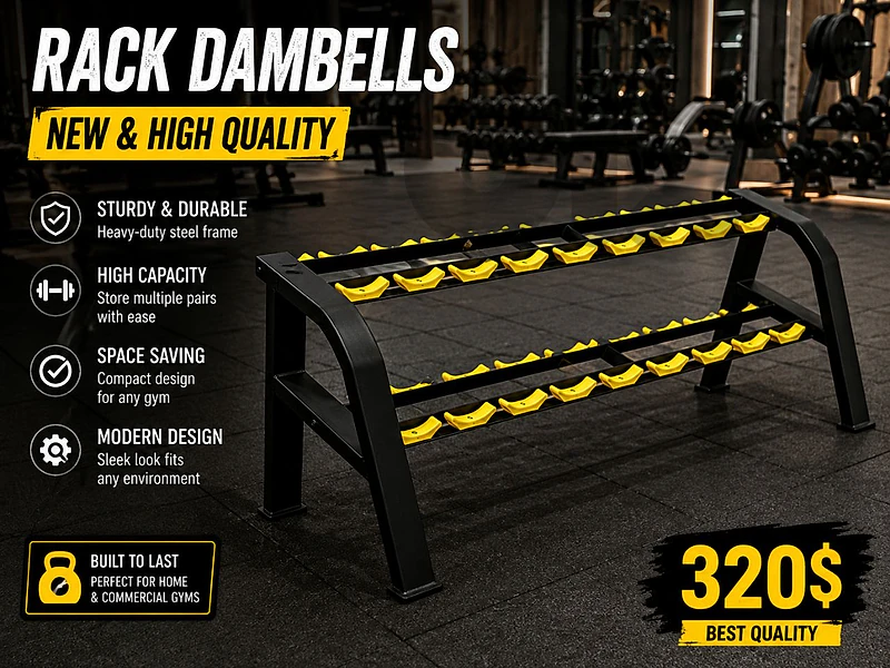 Rack dambells new very good quality 320$