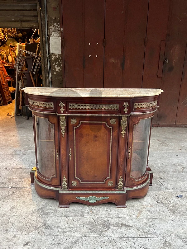 Frensh consol antique كونسول فرنسي ناعم خشب جوز تنزيل برونز ناعم