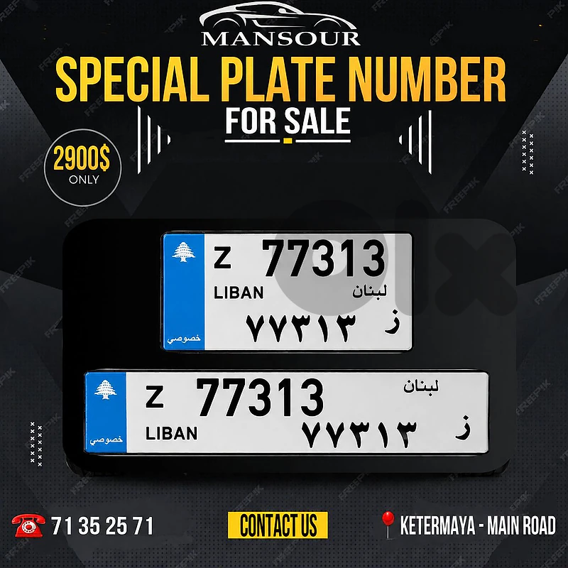 SPECIAL PLATE NUMBER FOR SALE