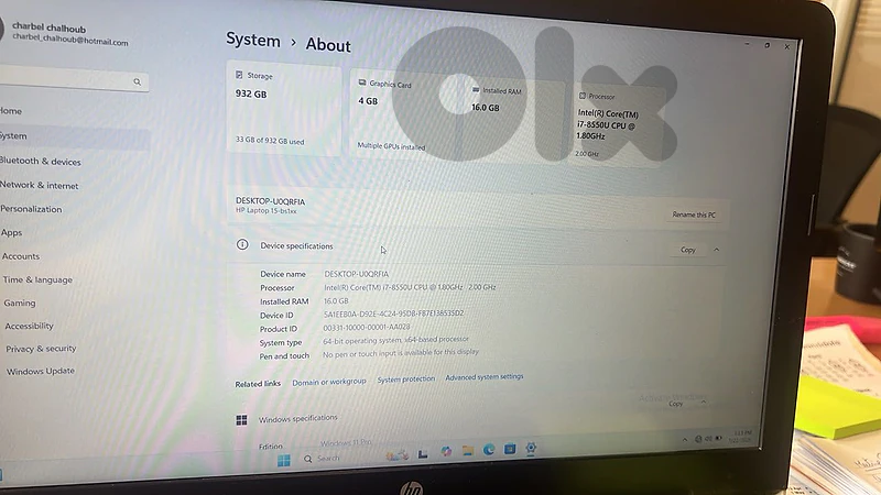 HP laptop