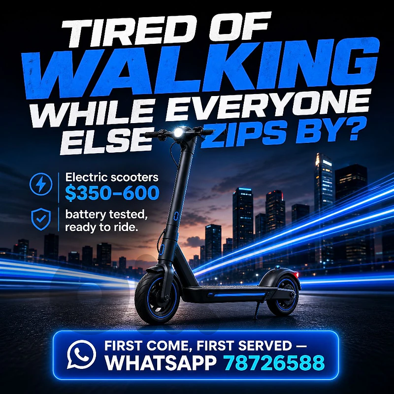 tap here to request an electric scooter