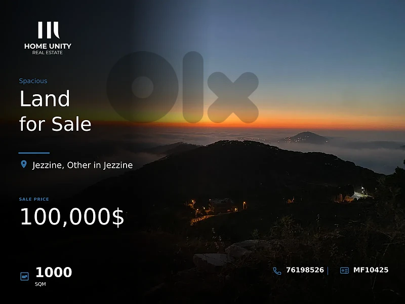 Residential land for Sale in Jezzine - Land Zoning: 25/50