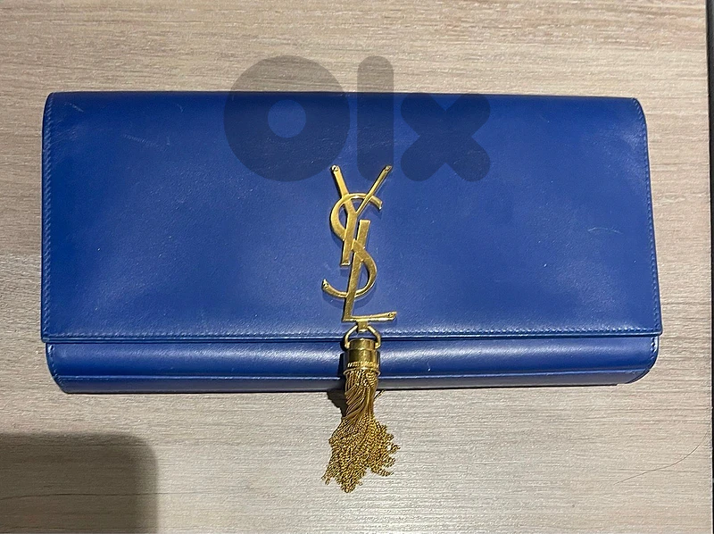 Ysl Blue Clutch