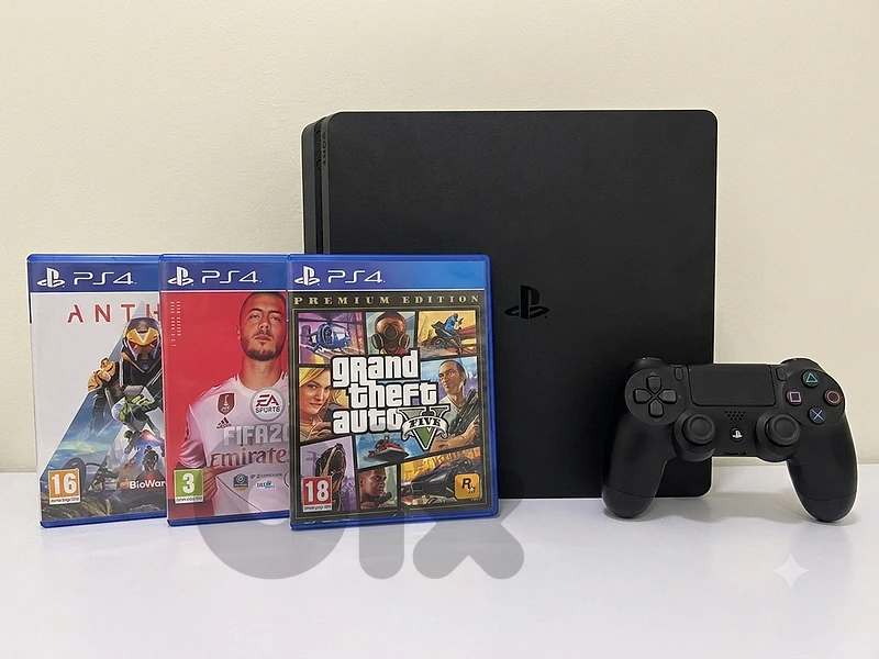 ps4 slim 500GB 3 game  1 Joystik