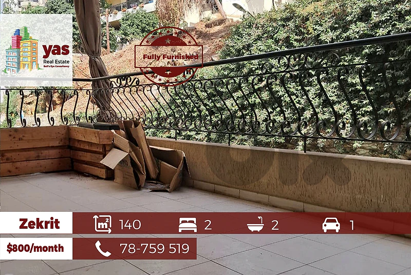 Zekrit 140m2 | Fully Furnished | Pool | Mint Condition | EW |