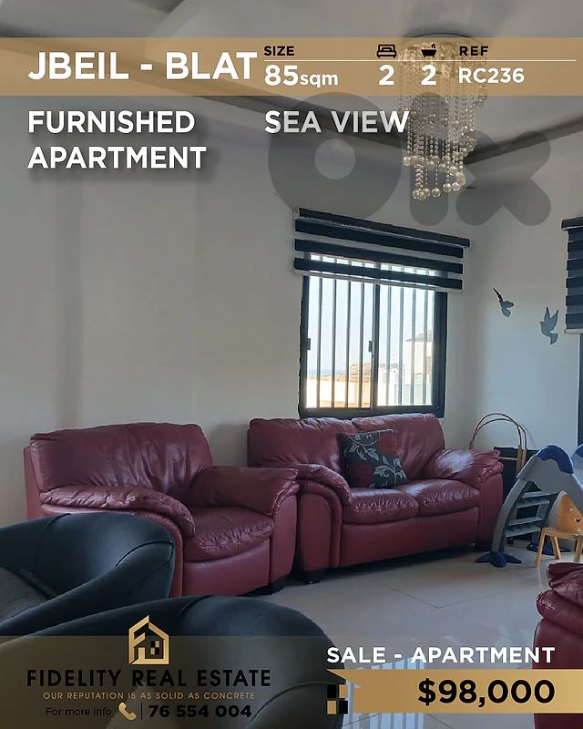Apartment for sale in Jbeil RC236 شقة  للبيع في جبيل