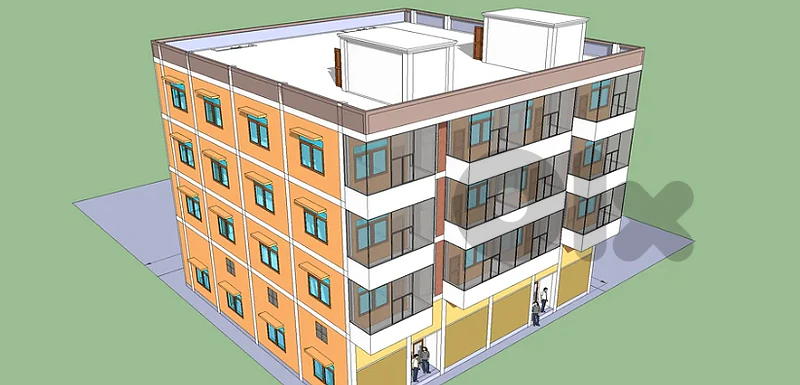 Renovated 4-floor industrial bldg