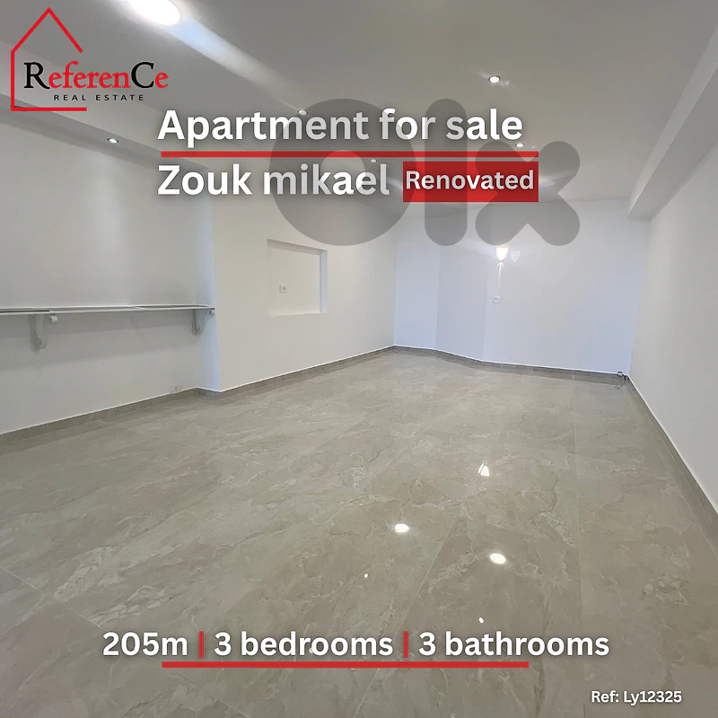 Renovated apartment in Zouk Mikael شقة مجددة في زوق مكايل