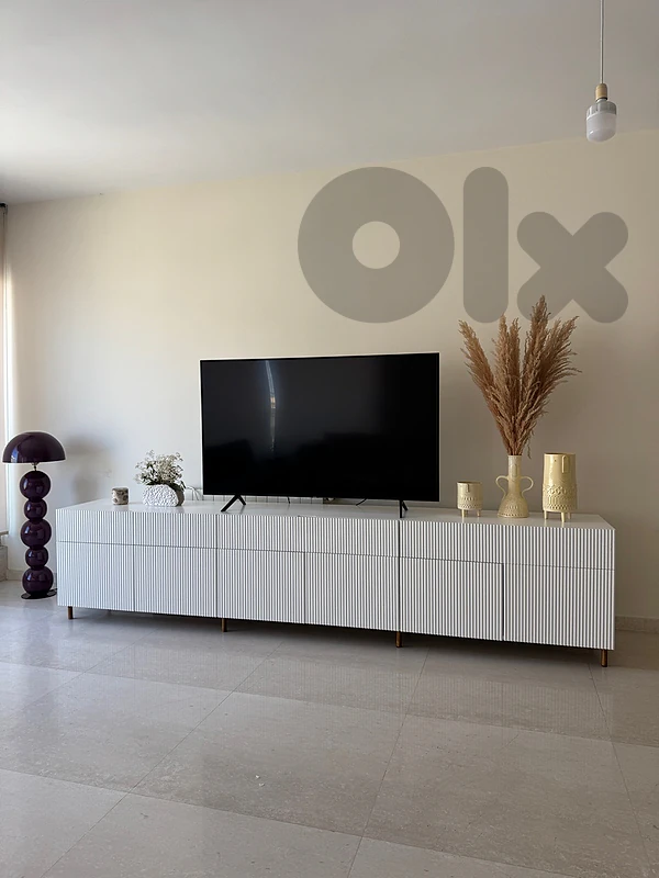 Modern Fluted TV Unit