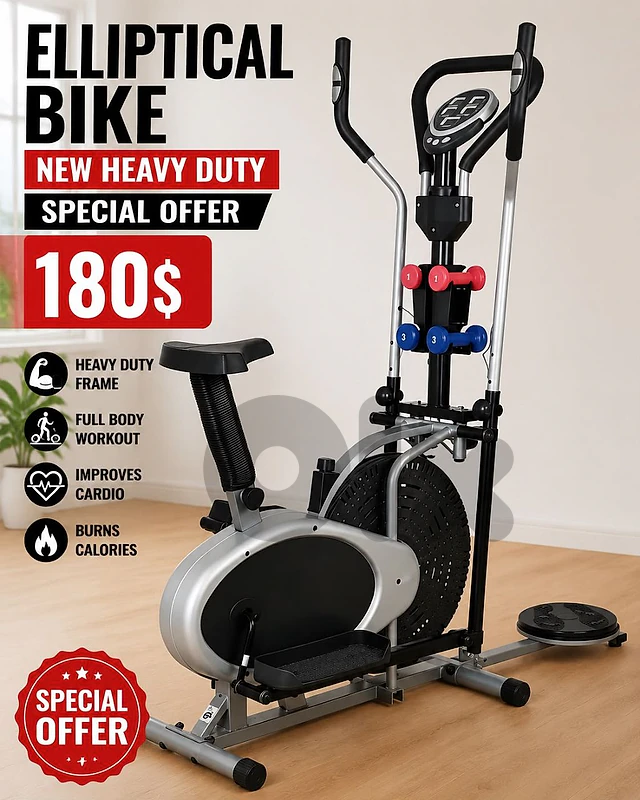 Elliptical bike new heavy duty special offer 180$