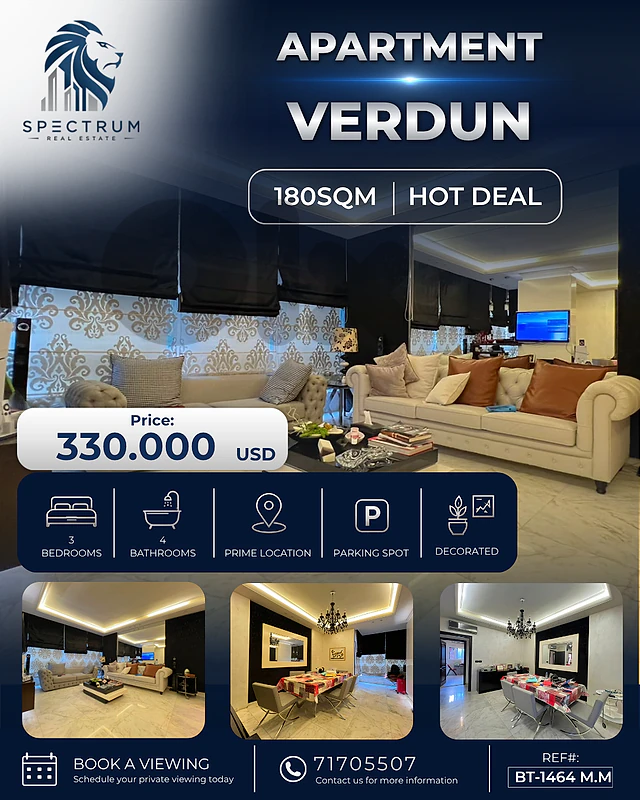 HOT DEAL ! APT IN VERDUN PRIME | 180SQ | 3 BEDS | BT-1464 M.M