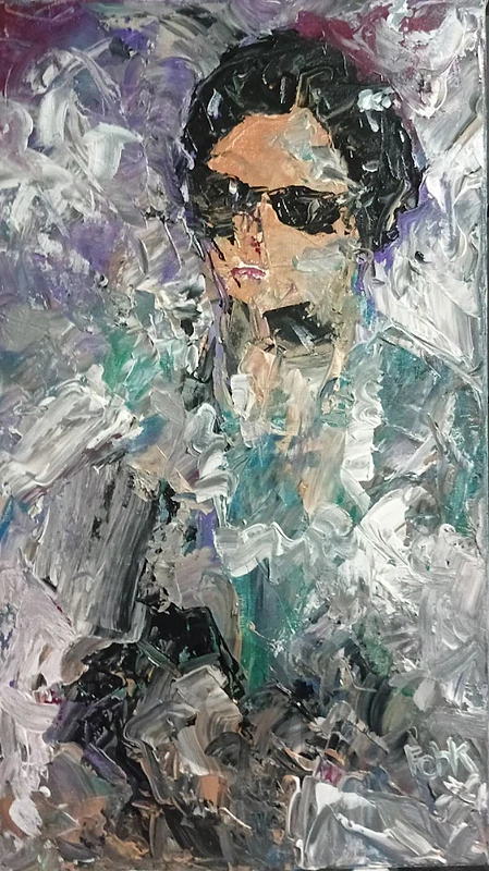 acrylic signed painting 70 x40