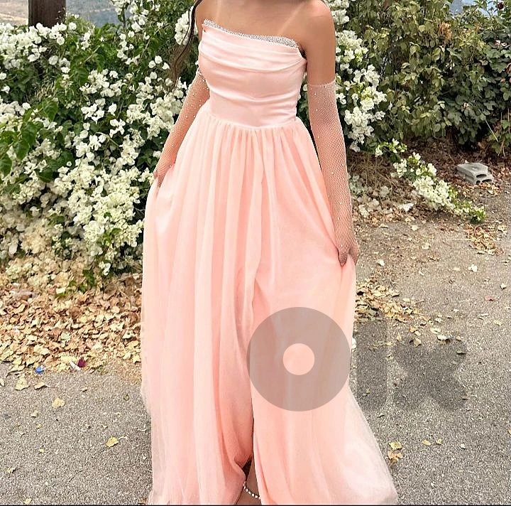 50$ peach dress