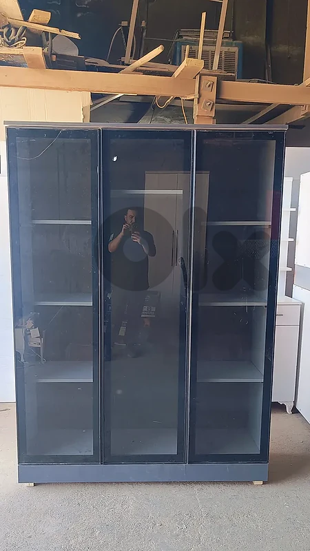 New Modern wardrobes With Glass 3 Doors High Quality