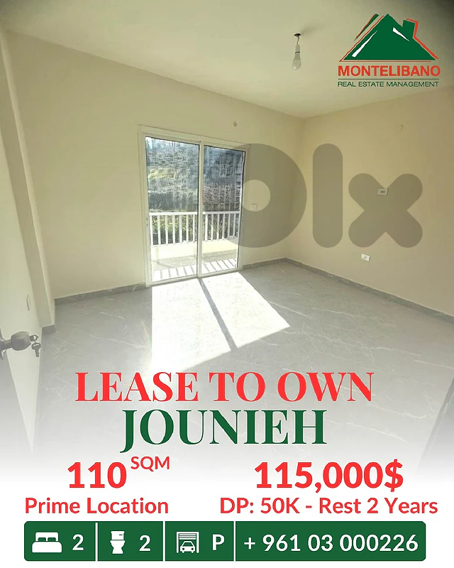 110 sqm Apartment For Sale in Jounieh جونيه with Installment Plan