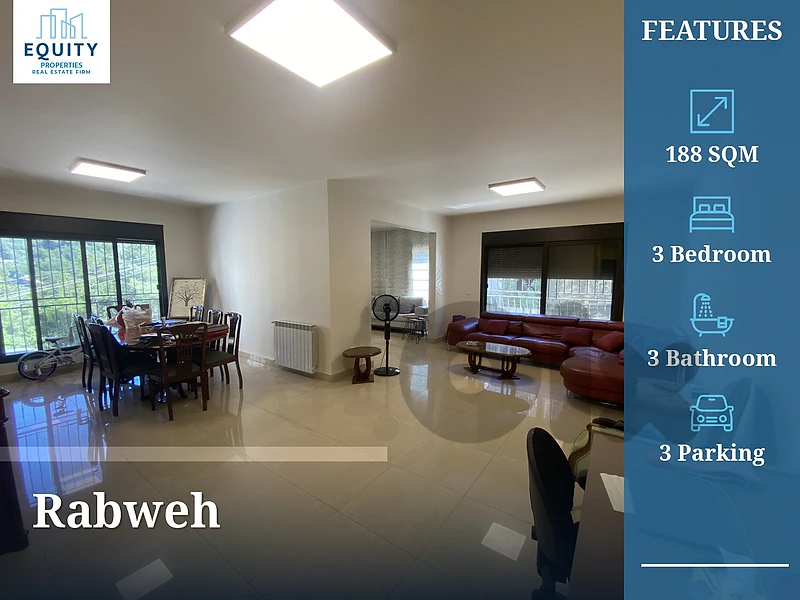 Furnished 188 SQM Apartment For Sale In Rabweh #JM5915
