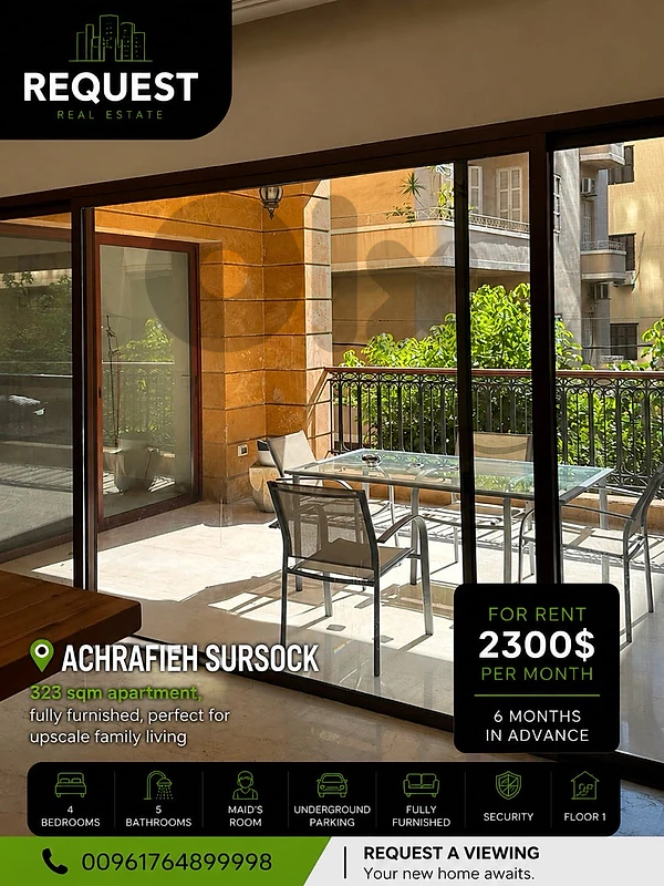 Apartment For Rent In Achrafieh Sursock شقة للايجار في الاشرفية سرسق