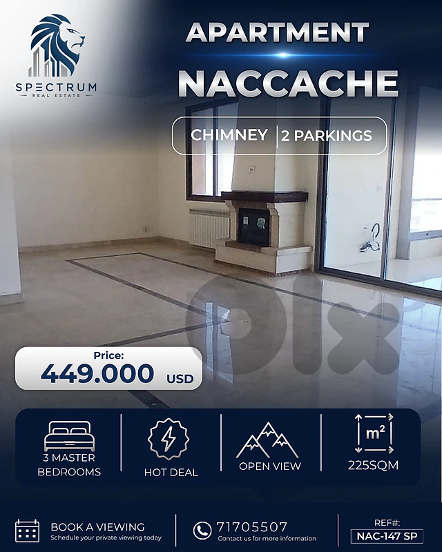 APARTMENT FOR SALE IN NACCACHE PRIME (NAC-147)