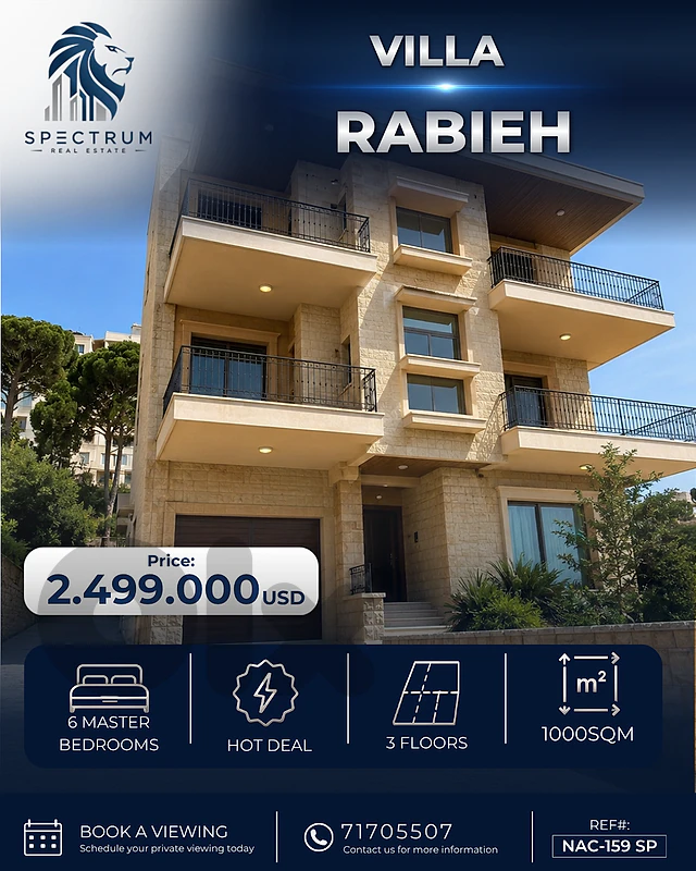HOT DEAL!!! VILLA IN RABIEH PRIME LOCATION 1000SQ ,  (NAC-159)
