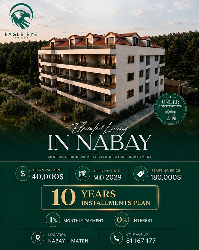 Project for Sale in Nabay El Matn| 10 Years Payment Plan | 0% Interest