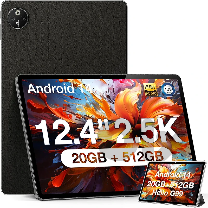 doogee T30 MAX Tablet [2024] Android 14, 12.4 Inch Tablet Screen 4K