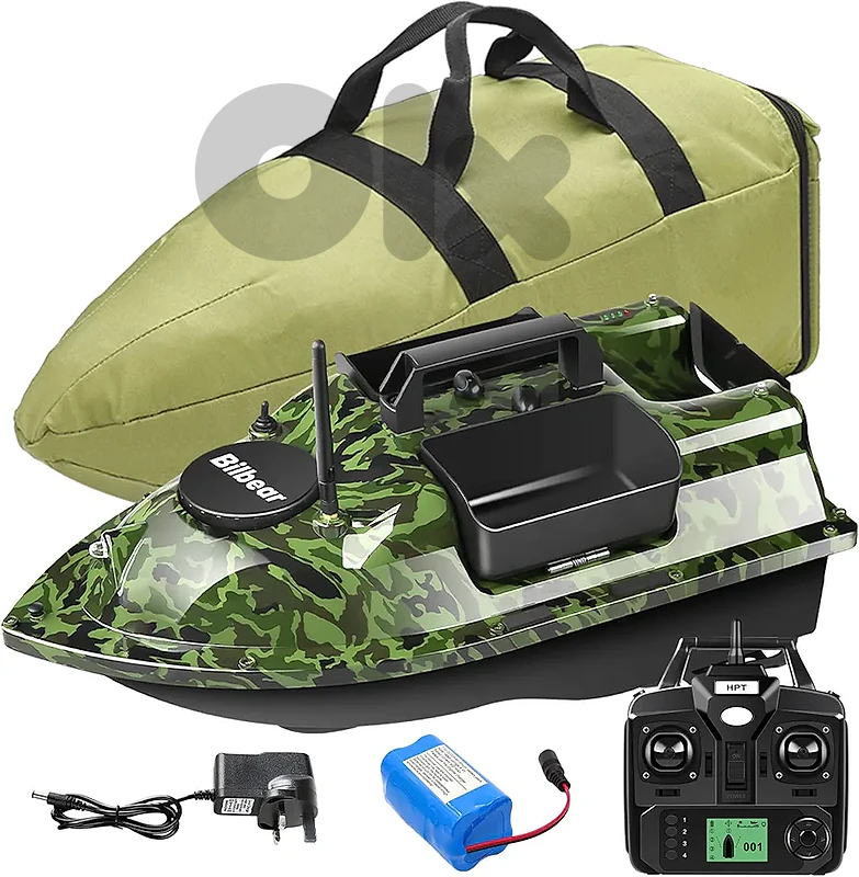 Bilbear 500M GPS Fishing Bait Boat with 3 Catapult Type Bait Hoppers