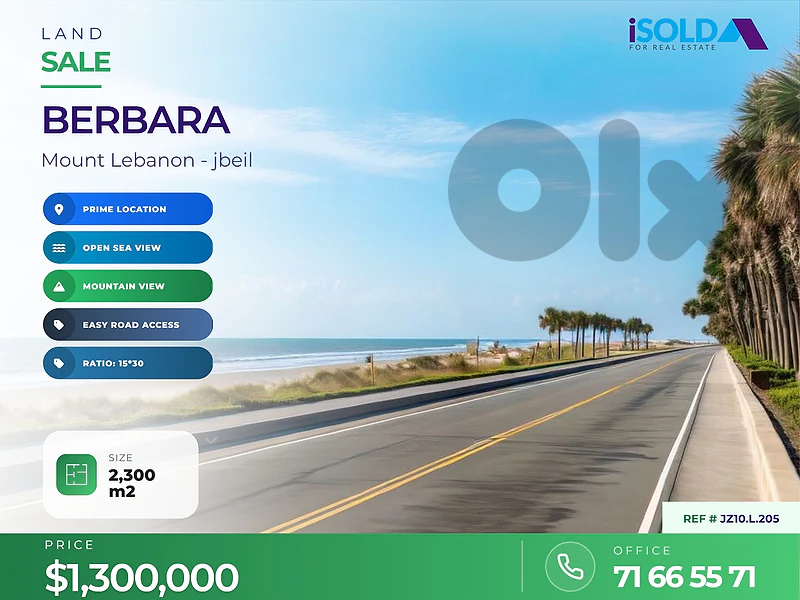Sea Side Road Land For Sale With Open Sea View