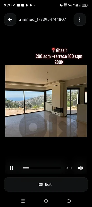 Prime Location l Spacious 300 SQM Apartment with Terrace in Ghazir.