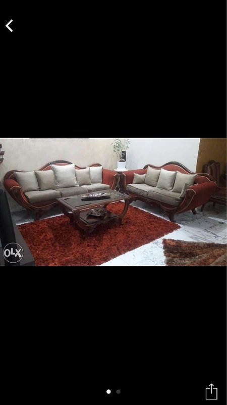 living room with center table