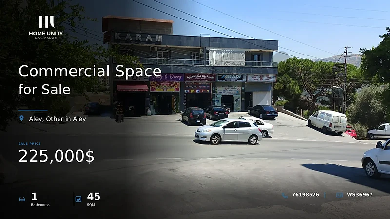 45 sqm commercial space for Sale , located in Other in Aley , Aley