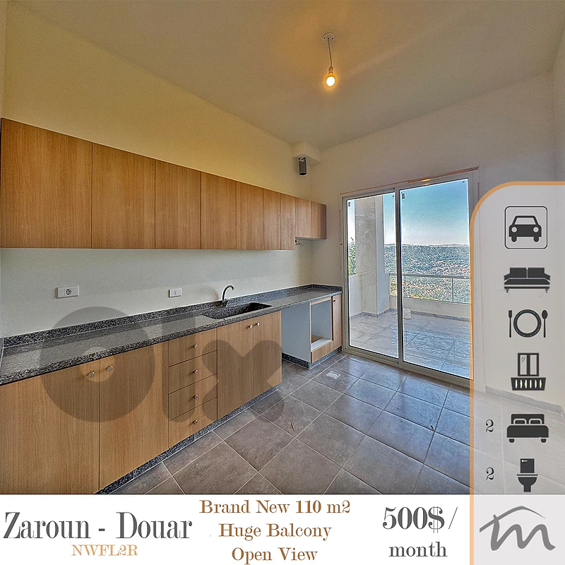 Zaroun - Douar | Brand New 2 Bedrooms Apart | Huge Balcony | Open View