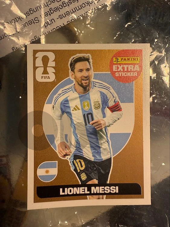 Lionel Messi Bronze Extra Sticker - Original Rare