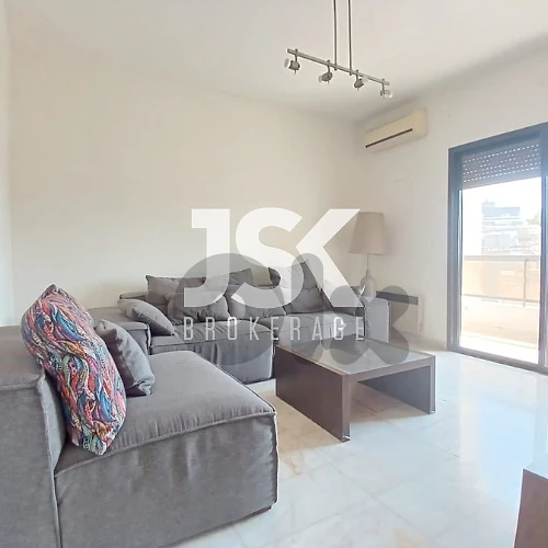L22134 Spacious Furnished Decorated Apartment For Rent in Jal El Dib