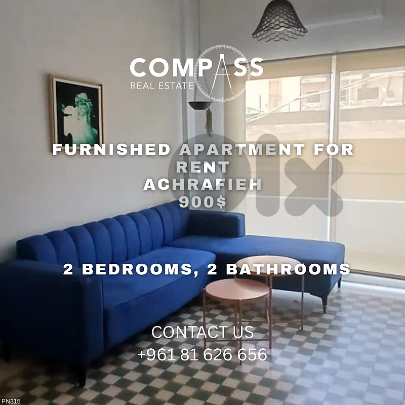 Furnished Apartment for rent in gemayze 120sqm