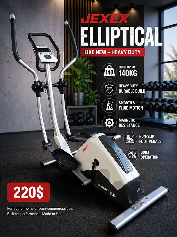 Elliptical jexer like new hold up to 140kg heavy duty 220$