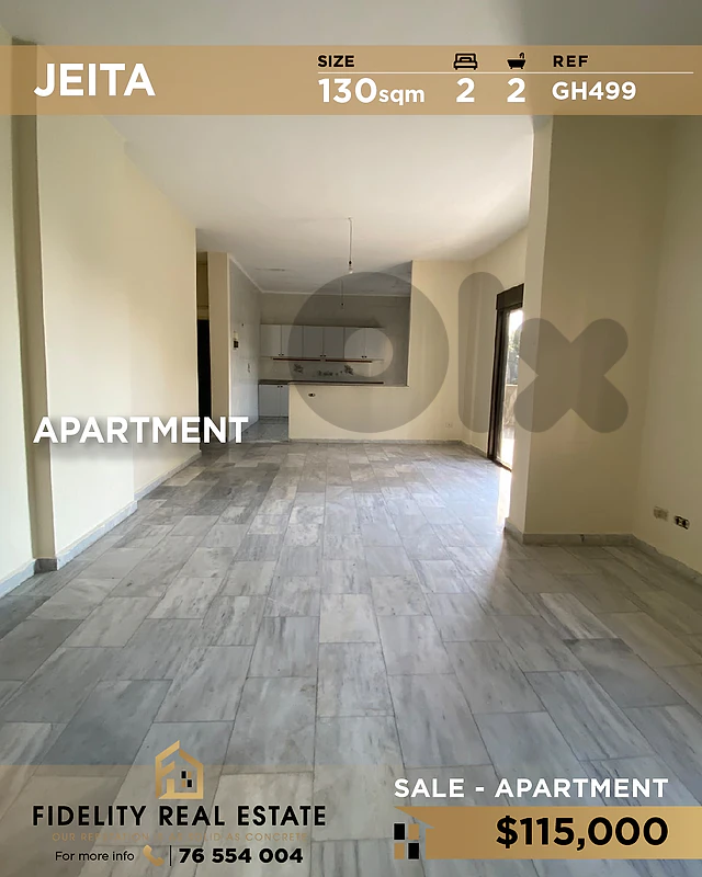 Apartment for sale in Jeita GH499 شقة للبيع في جعيتا،