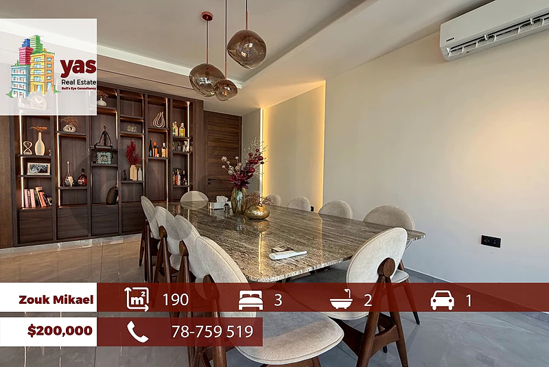 Zouk Mikael 190m2 | Prime Location | Decorated & Renovated | EH/RH