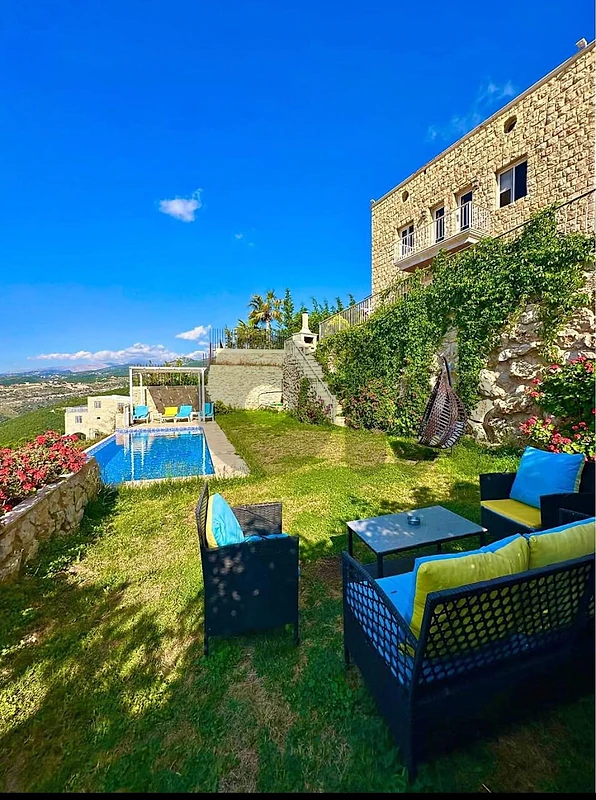 Furnished Villa with Pool & Panoramic View in Chabtin, Batroun