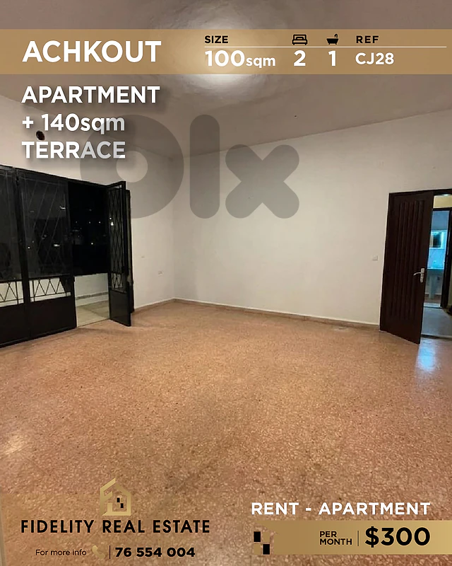 Apartment for rent in Achkout CJ28 شقة  للإيجار في  عشقوت