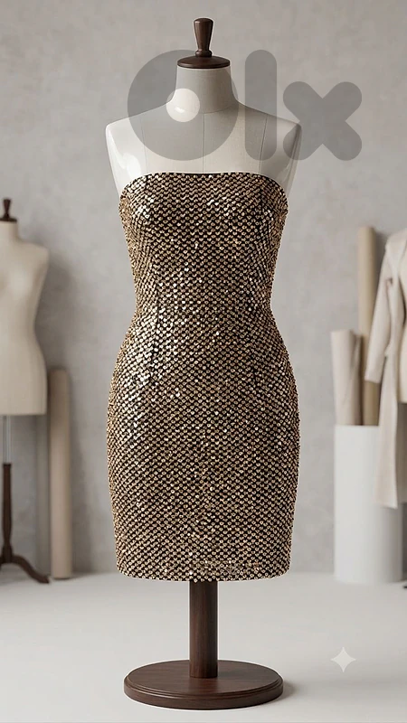 gold dress