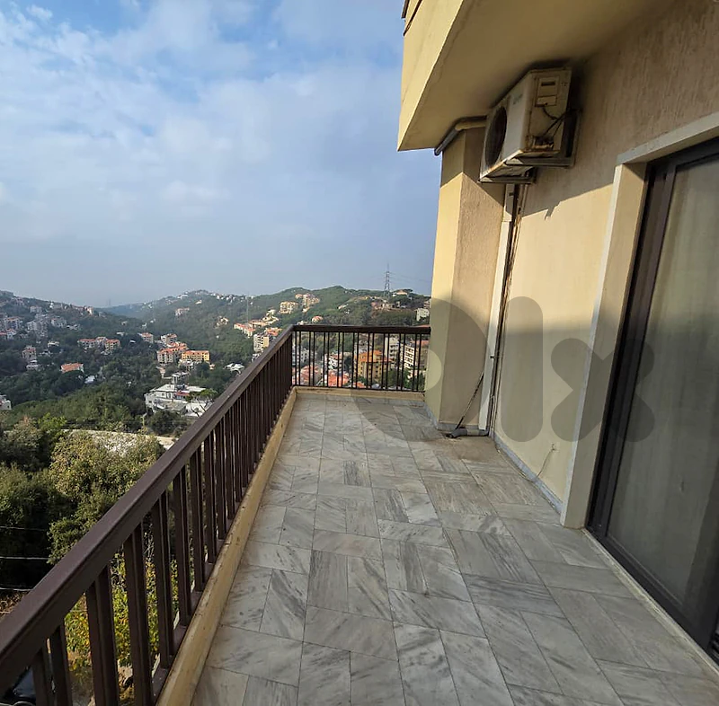 300 SQM Furnished Duplex in Ain Alak, Metn with Sea and Mountain View