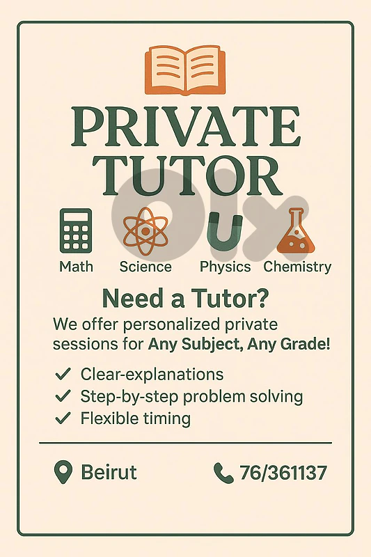 Private tutor / Cours particulier