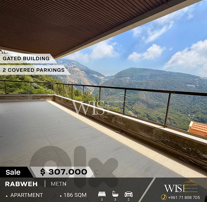 🏠 186 SQM Brand-New Apartment for SALE in Rabweh!