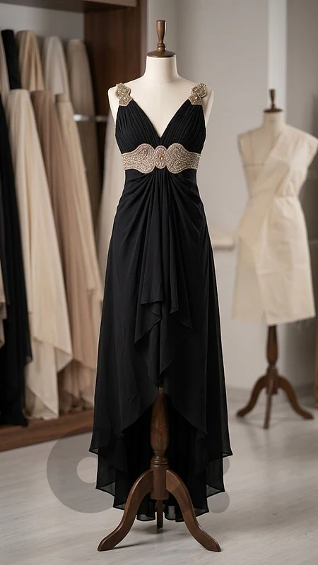 black evening dress