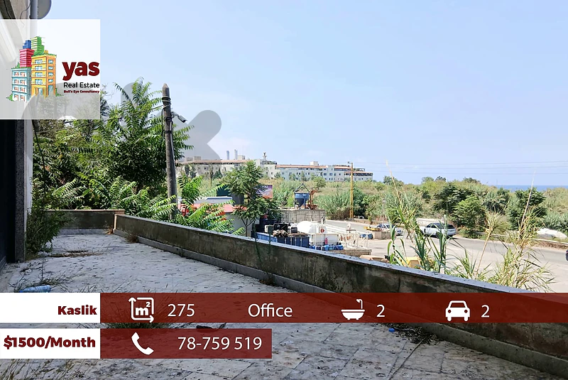Kaslik 275m2 | Office/Showroom | Rent | Luxury | Calm Area | IV