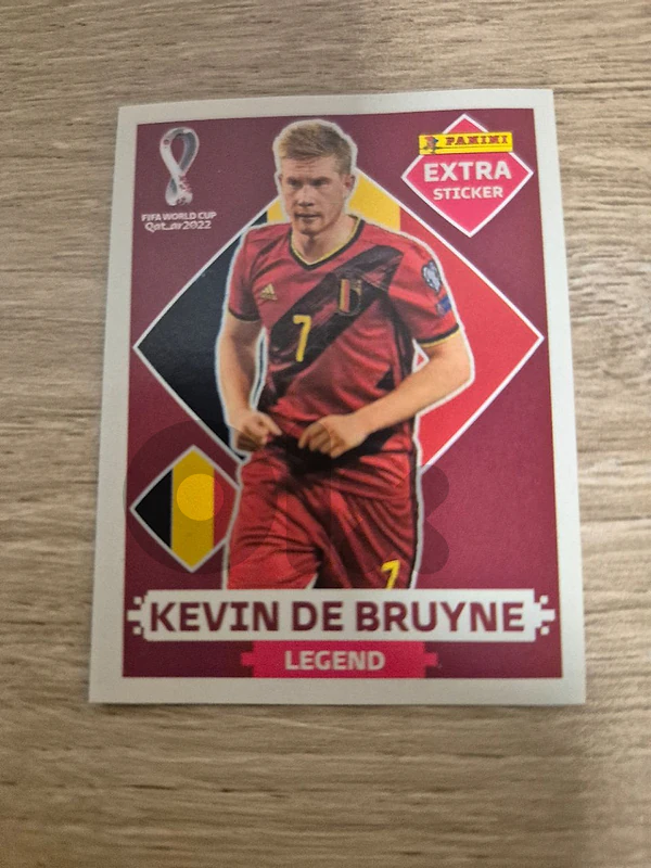 Keven de Bruyne 2022 WC Panini extra sticker Legend