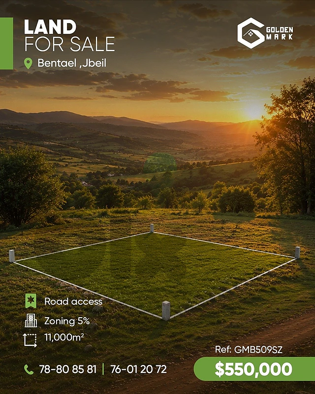 GMB509SZ  -Land For Sale In Bentael  - أرض للبيع في بنتاعل