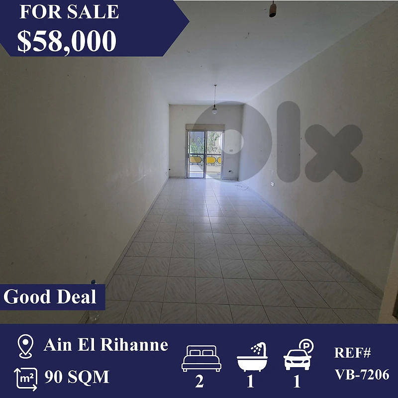 VB-7206 Apartment for sale in Ain el Rihane شقة للبيع في عين الريحانة