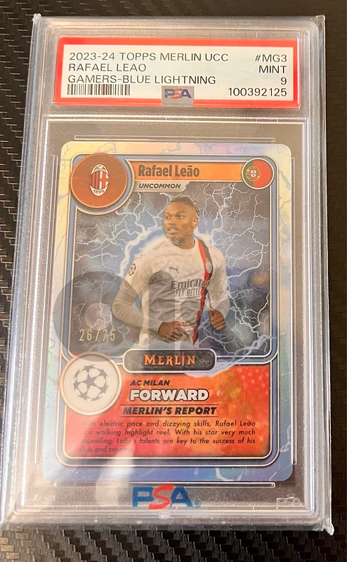 Rafael Leao Topps UCC 2023-24 (Numbered 26/75) PSA 9