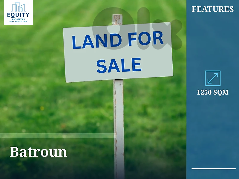 1250 SQM Land For Sale In Batroun Basbina Tarik El Eddissin #CT6198